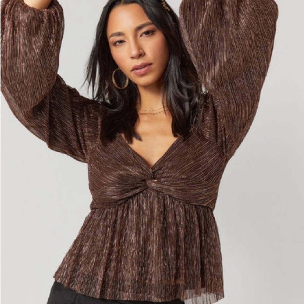 Shimmering Brown Women's Top